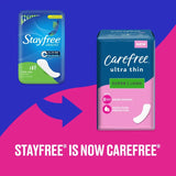 Stayfree Ultra Thin Super Long Pads are now Carefree Ultra Thin Super Long Pads