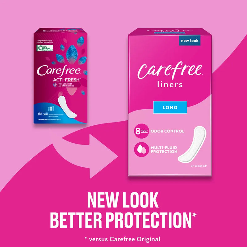 Carefree Liners have a new look and better protection vs. Carefree Original