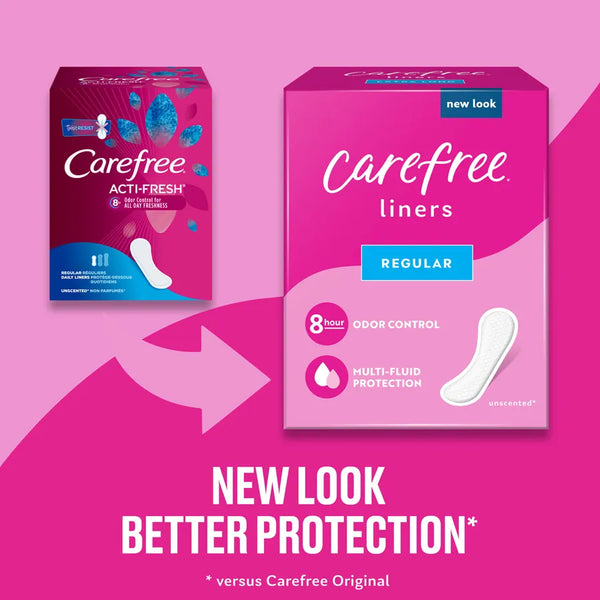  Carefree Liners have a new look and better protection vs. Carefree Original