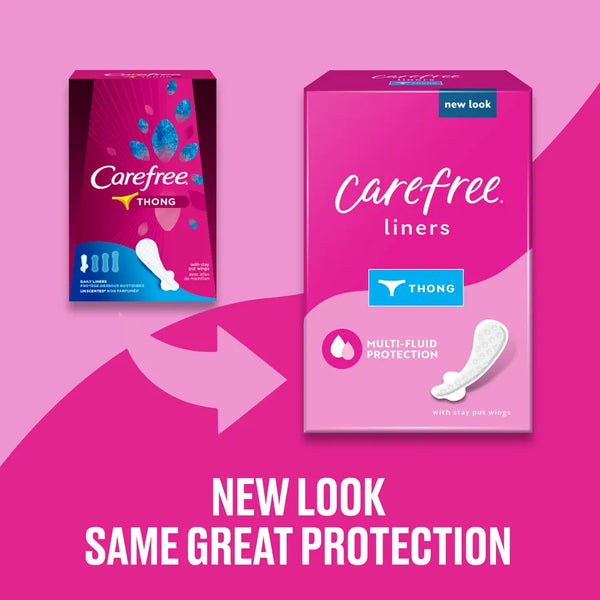 Carefree Thong Liners have a new look with the same great protection