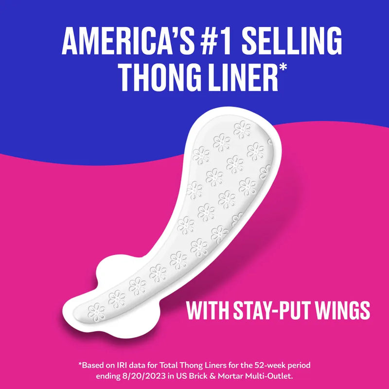 Carefree Thong Liners are America's #1 selling thong panty liner