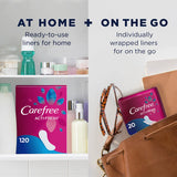 Carefree Panty Liners are perfect for at home or on the go